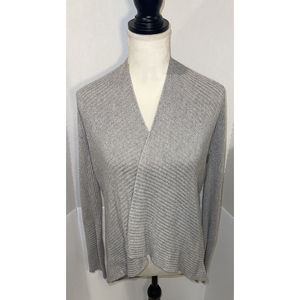 Women’s Banana Republic Heavy Weight Cardigan W Zipper Accents - Grey - Size S